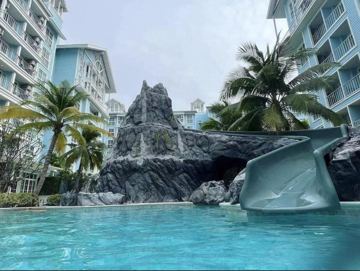 Grand Florida芭提雅带免费游泳池温泉桑拿浴和健身房瑜伽室私家海滩公寓e206 Na Chom Thian Exteriör bild
